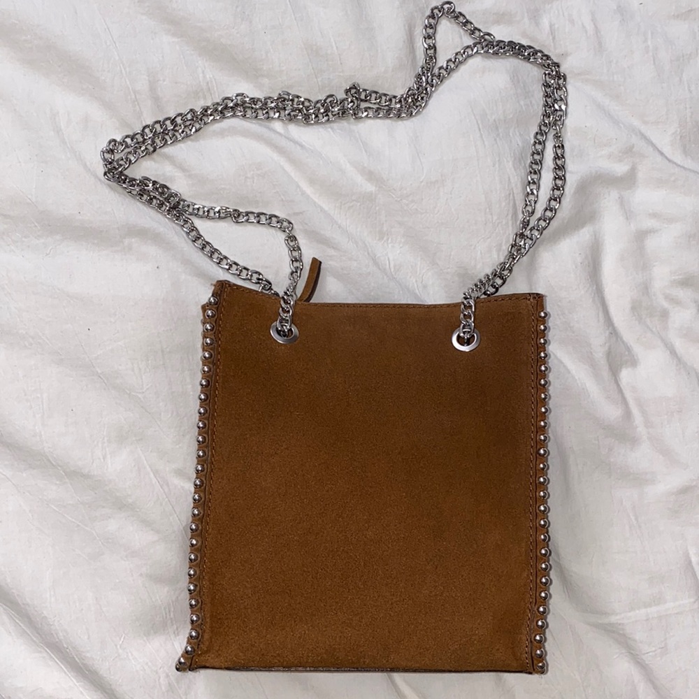 Zara Brown Suede Purse